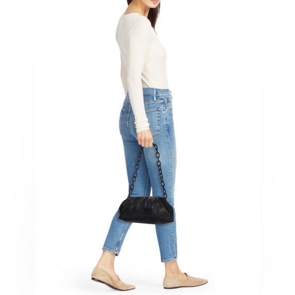 BADGLEY MISCHKA Ruched Convertible Clutch - Black NWT. Retails for $129. - Picture 2 of 6